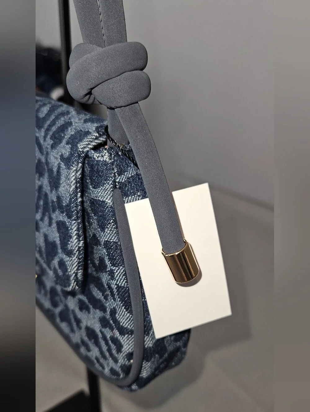 RARE - NWT ALDO Alodalegyn Denim Leopard Print Shoulder Bag – Trendy Y2K